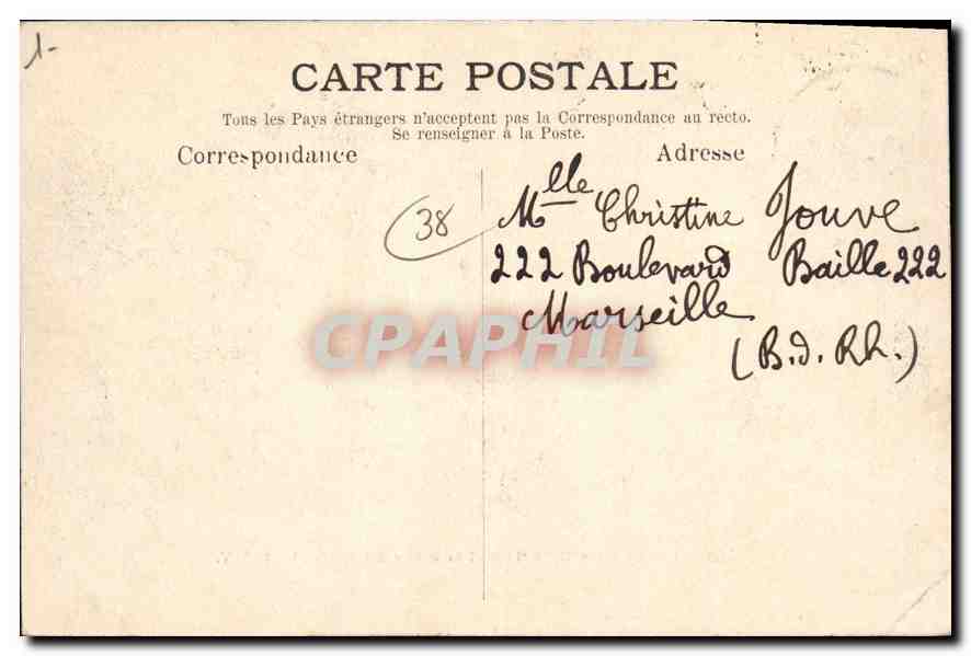 Grenoble — Place Victor-Hugo and the Alps Range — Phot. O.V. Souvenir Fernand — Back