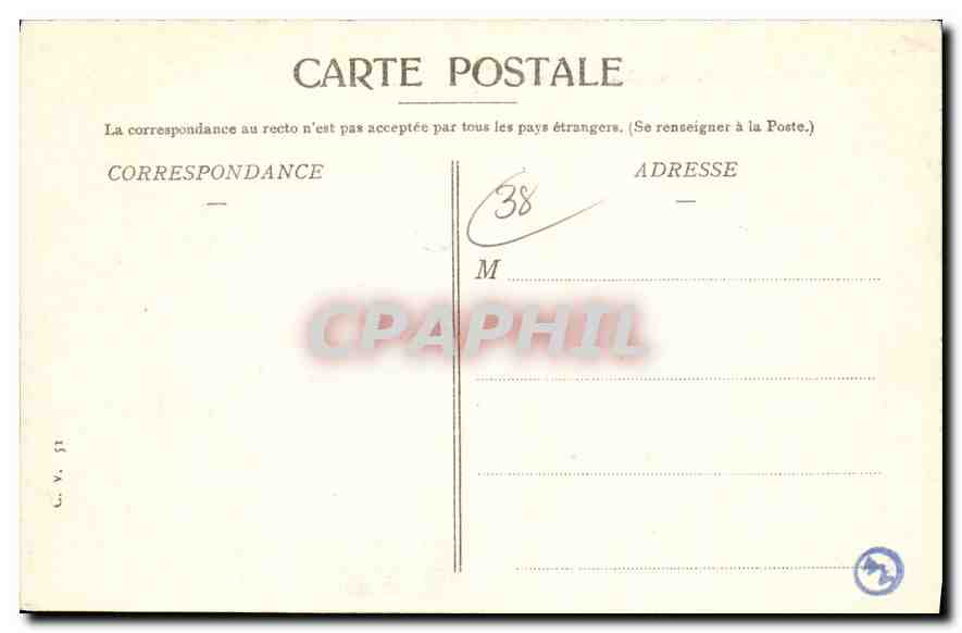 CPA Grenoble L'Universite et l'Hotel de la Division — Rückseite