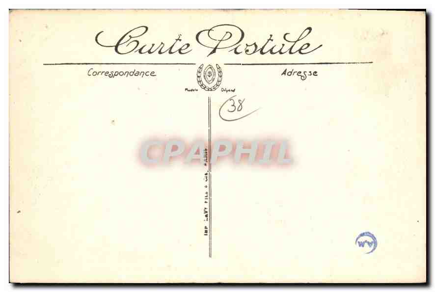 CPA Grenoble La Rue Felix Poulat et L'Eglise Saint Louis — Rückseite