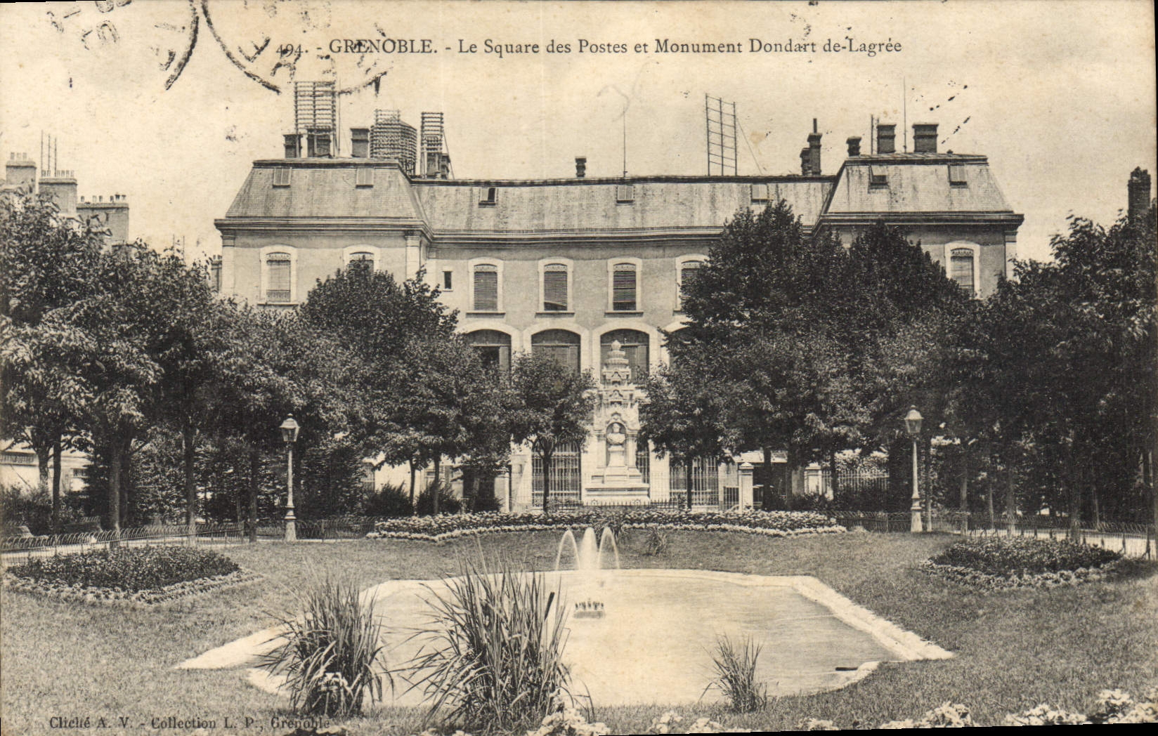Grenoble - Le Square des Postes et Monument Dondart de-Lagrée — Chellé A.V. Collection L.P. Grenoble