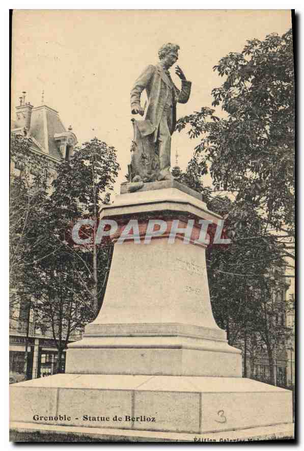 CPA Grenoble Statue de Berlioz