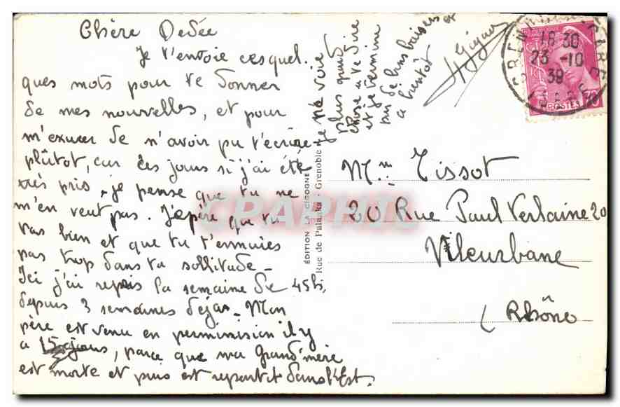 Grenoble - Place Victor-Hugo — édition La Graine, n°50 — Rückseite