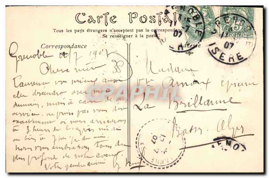Grenoble — La Tronche et le Saint-Eynard — ND. Phot. — Verso