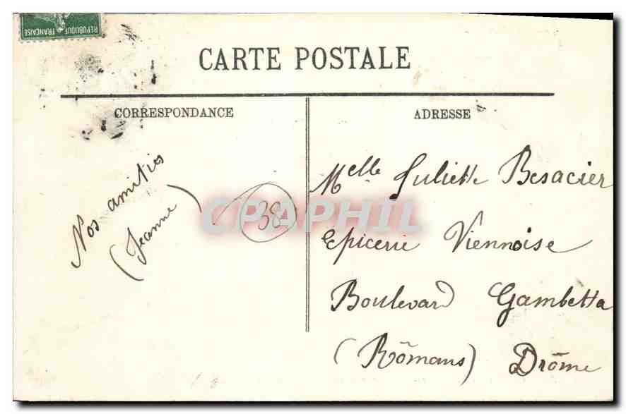 CPA Grenoble Porte de la Tronche et le Saint Eynard — Back