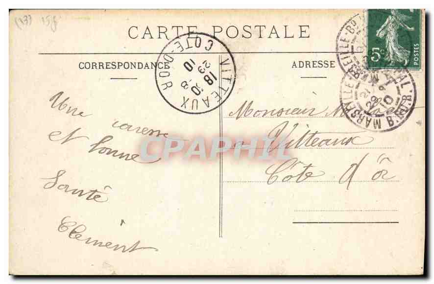 CPA Marseille  — Rückseite