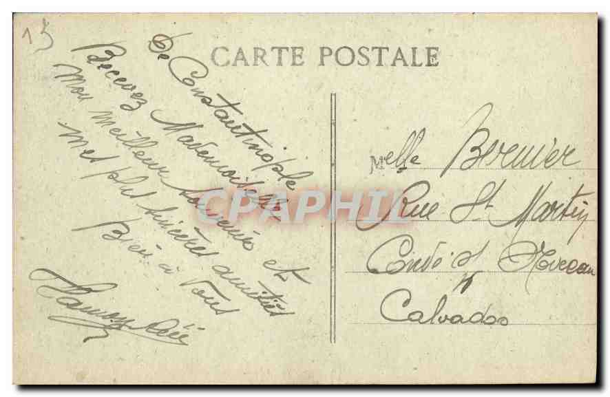 CPA Marseille Fontaine Estrangin — Rückseite