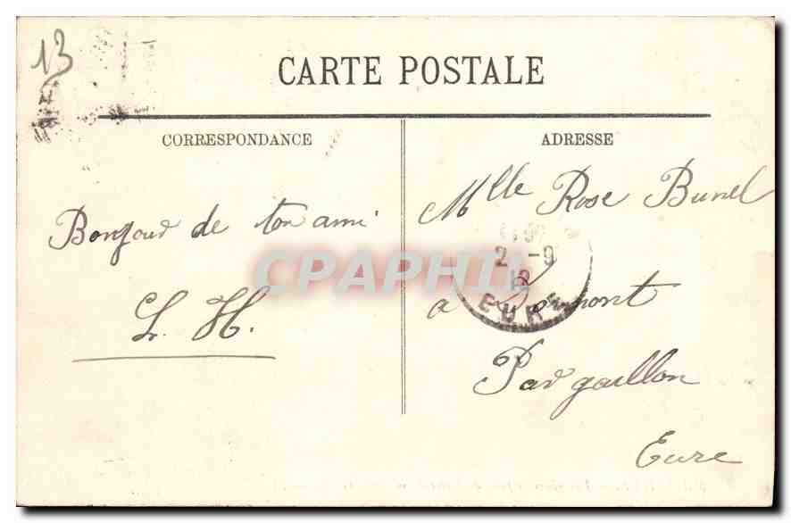 CPA Marseille Vue generale prise de Notre Dame de la Garde — Verso