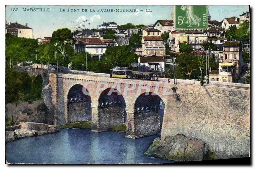 CPA Marseille Le Pont de la Fausse Monnaie