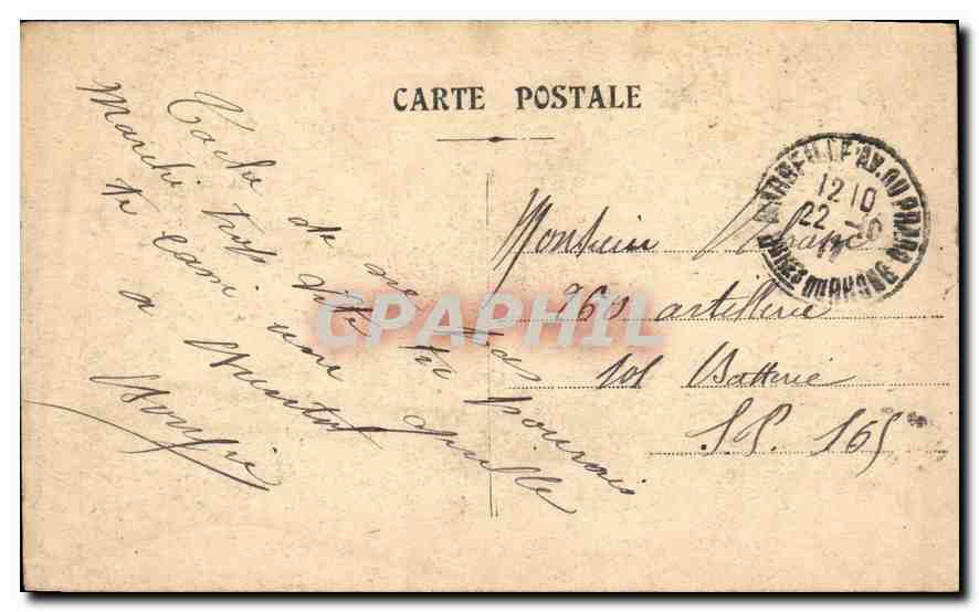CPA Marseille Le Pont de la Fausse Monnaie — Rückseite
