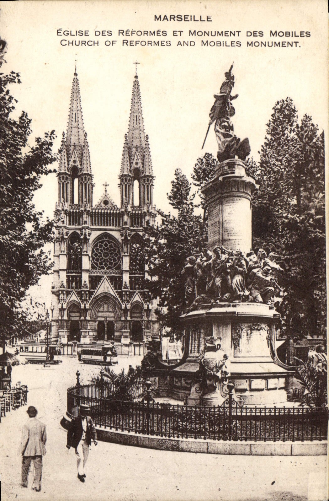 Marseille — Église des Réformés et Monument des Mobiles — CPAPHIL