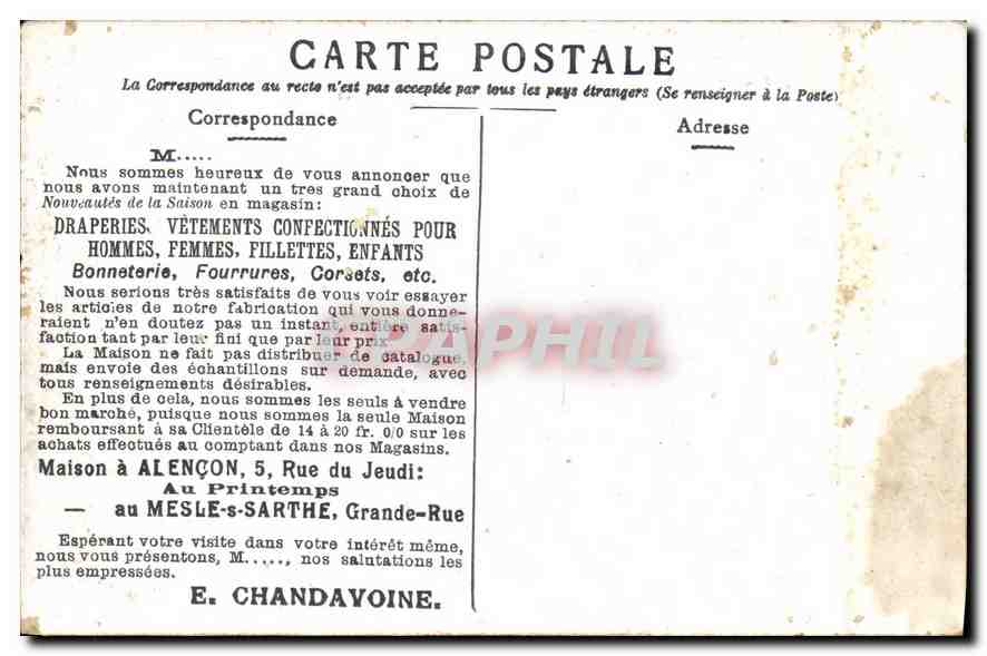 CPA Marseille Entree du vieux Port — Verso