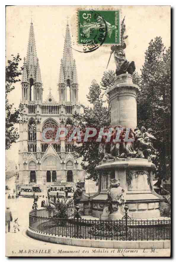 CPA Marseille Monument des Mobiles et Reformes