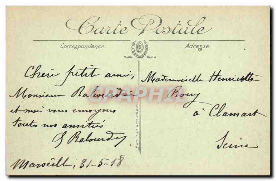 CPA Marseille Le Quai de la Joliette et la Cathedrale — Rückseite