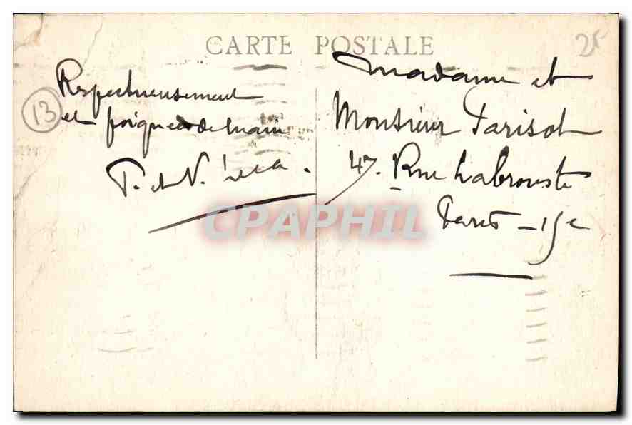 CPA Marseille Le Fort St Jean et la Cathedrale — Rückseite