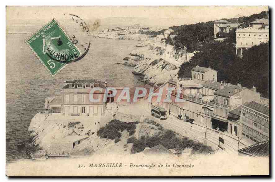 CPA Marseille Promenade de la Corniche