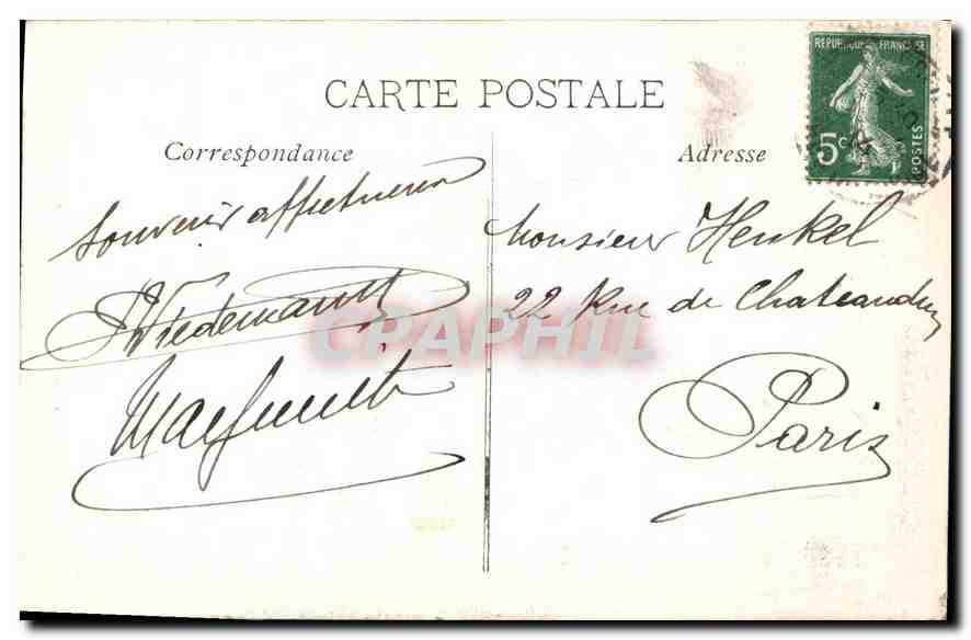 CPA Marseille Fontaine Cantini — Rückseite