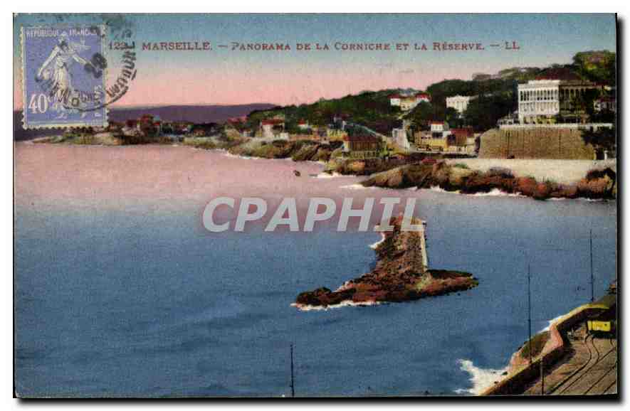 CPA Marseille Panorama de la Corniche et la Reserve