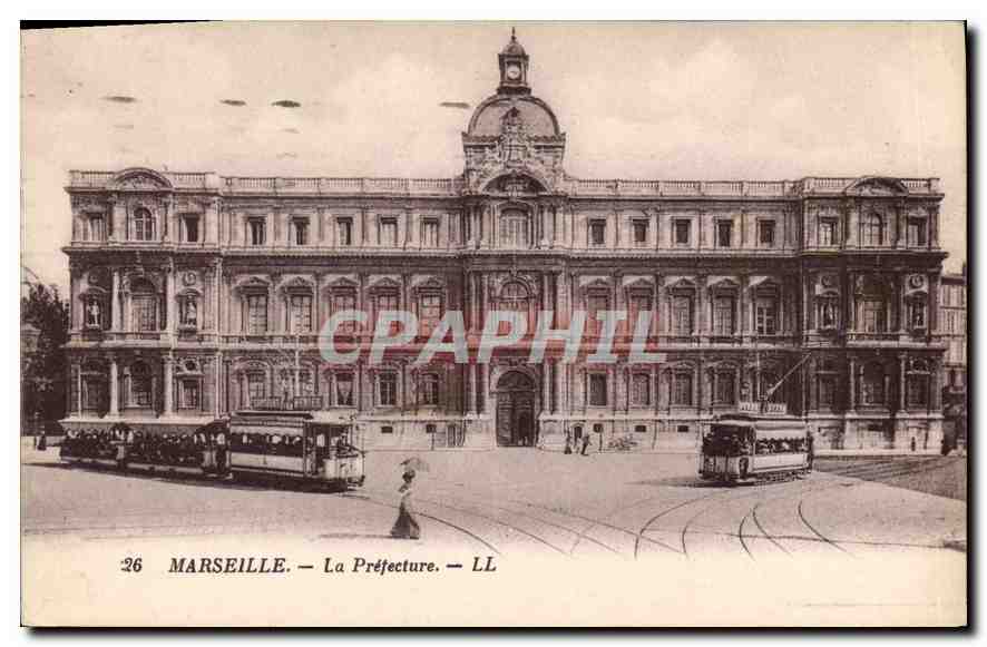 CPA Marseille La Prefecture Tramway