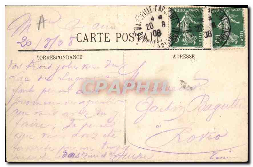 CPA Marseille Vue Generale prise de N D de la Garde — Rückseite