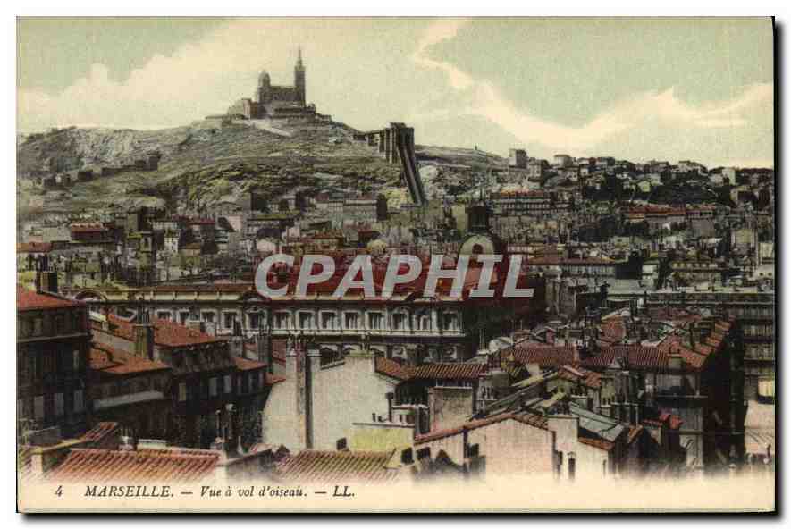 CPA Marseille Vue a vol d'oiseau
