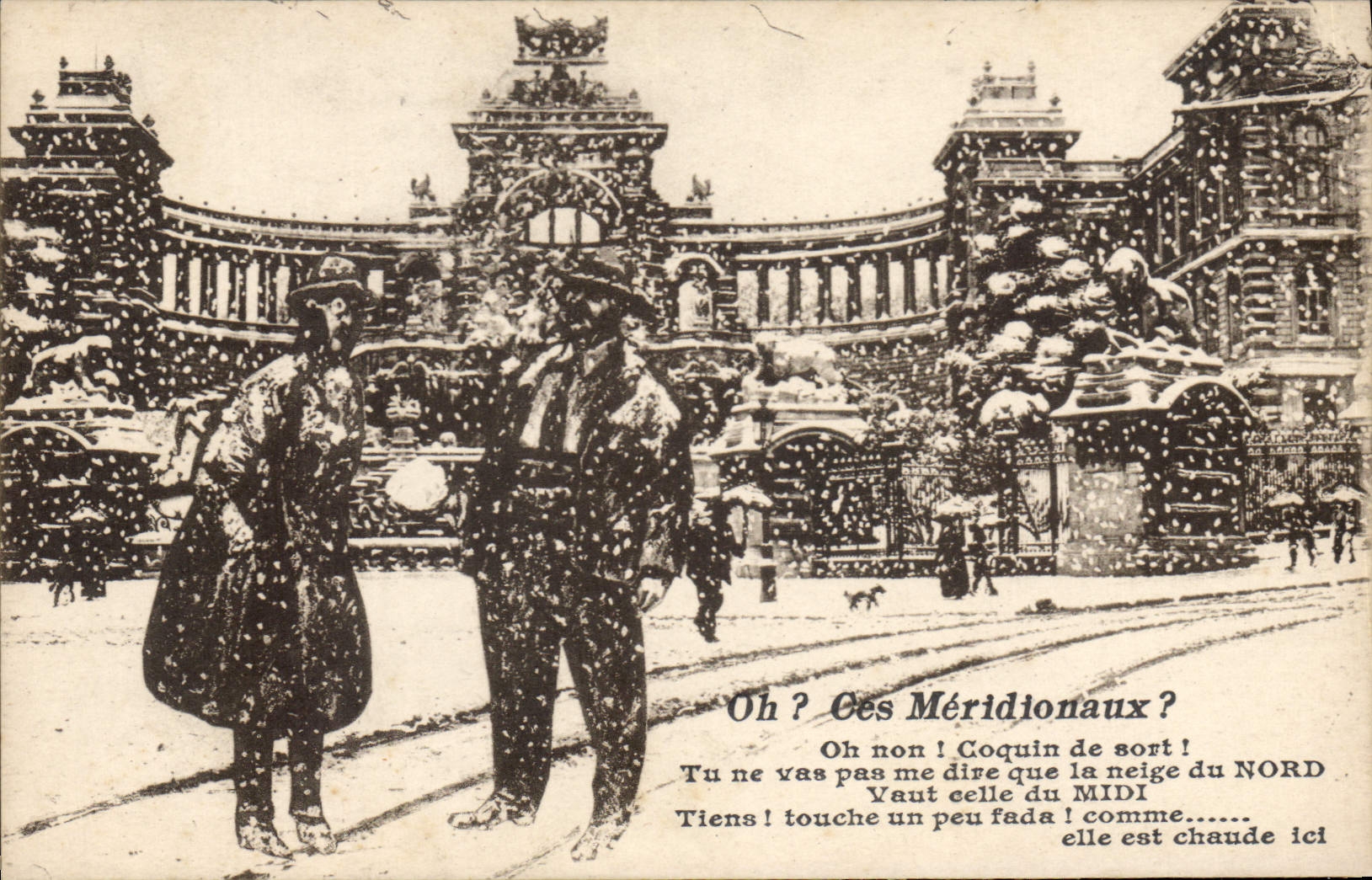 CPA Marseille Le Palais Longchamp Oh Ces Meriodionaux