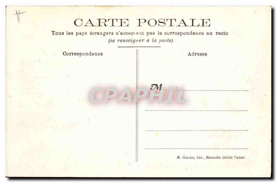 CPA Marseille Palais de Longchamp — Verso