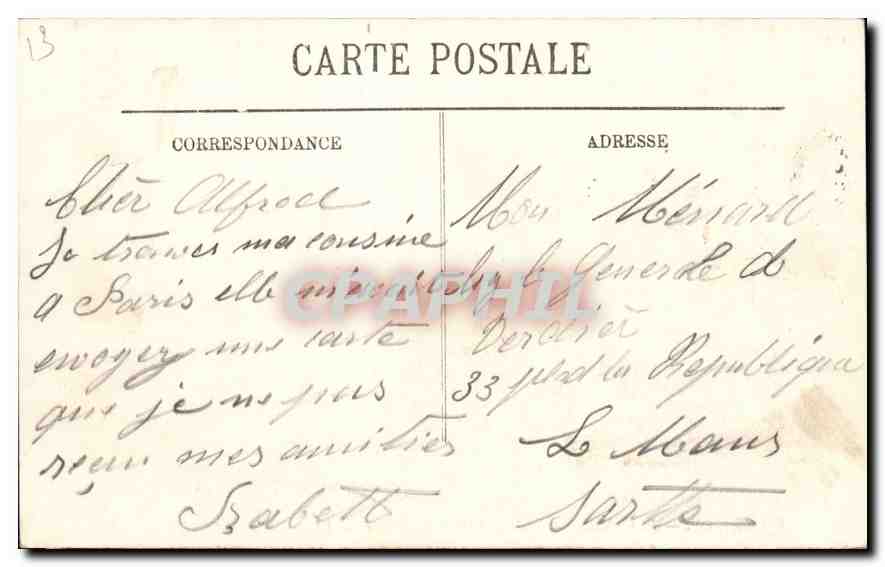 CPA Marseille La Cathedrale prise de la Jetee de la Joliette — Verso