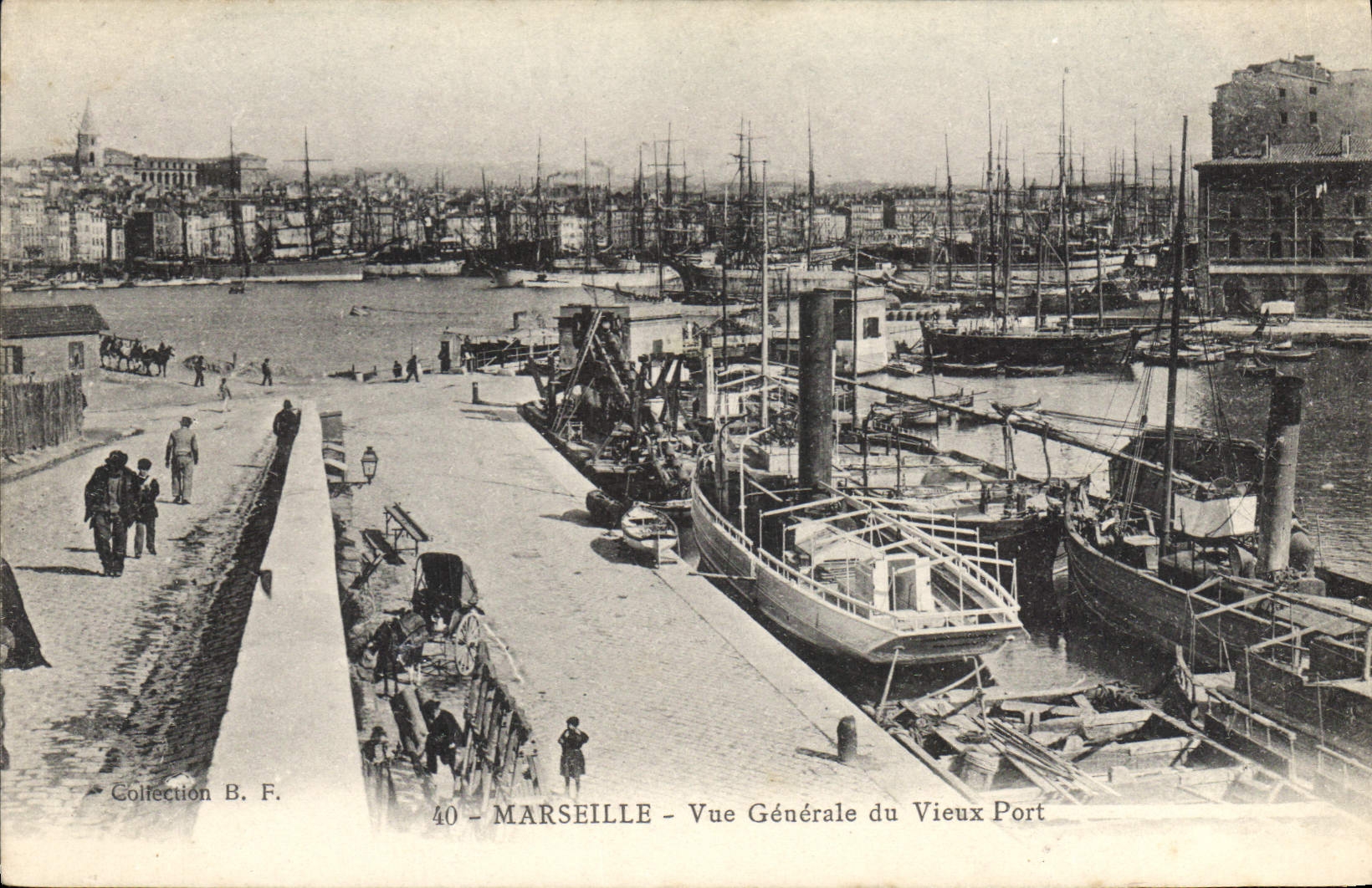 MARSEILLE - Vue Générale du Vieux Port — Collection B. F. n° 40