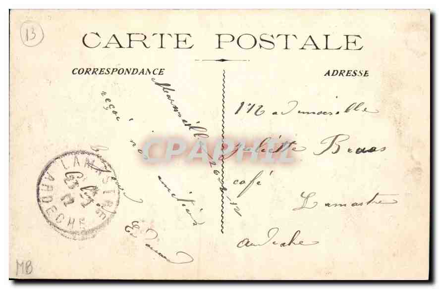 CPA Marseille Le Fort St Jean et la Cathedrale — Rückseite