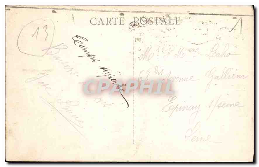 CPA Marseille N D de la Garde et la Chateau d'If — Rückseite