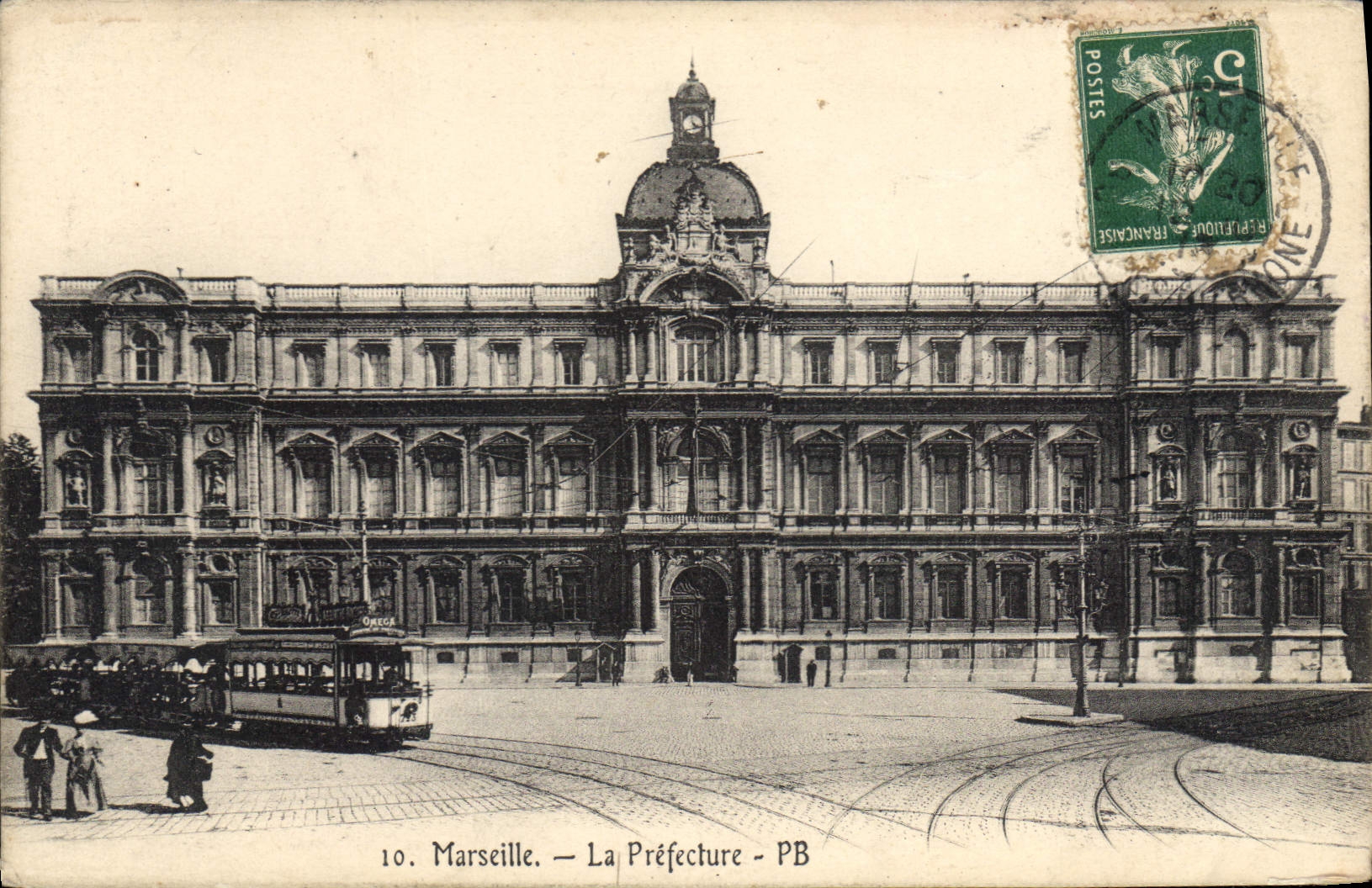 CPA Marseille La Prefecture Tramway