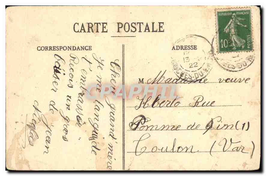 CPA Marseille Le Palais Longchamps — Rückseite