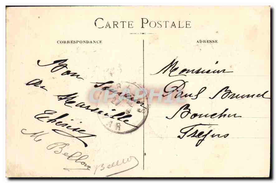 CPA Marseille Effet de vague — Rückseite