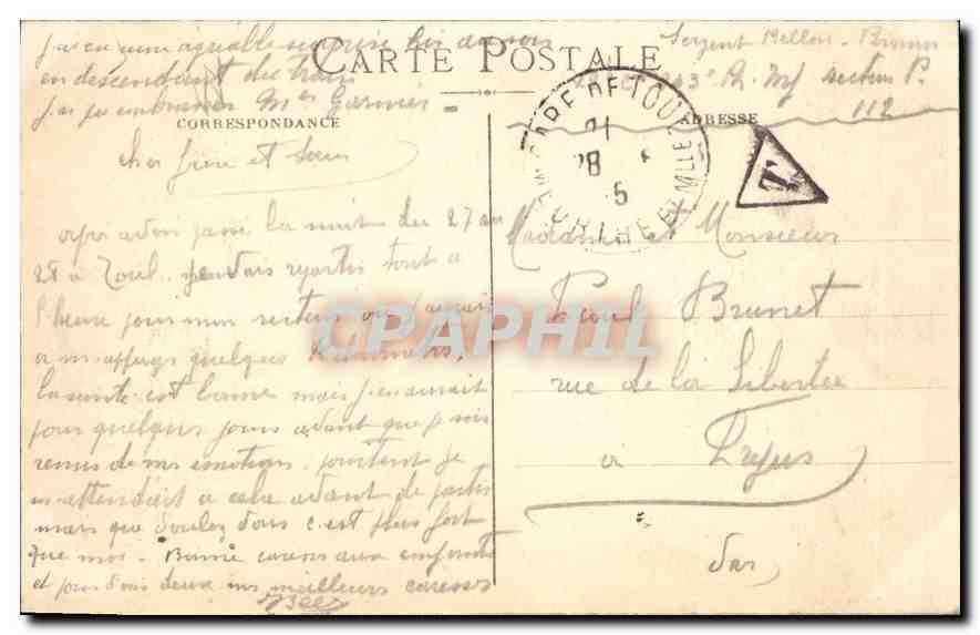 CPA Marseille Le Fort St Jean et Cathedrale — Rückseite
