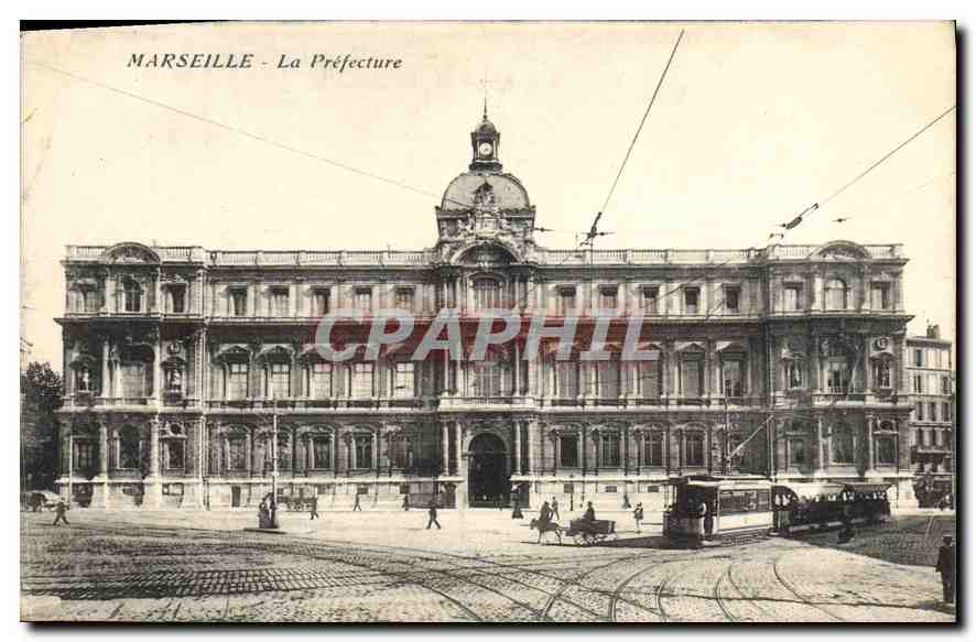 CPA Marseille La Prefecture Tramway