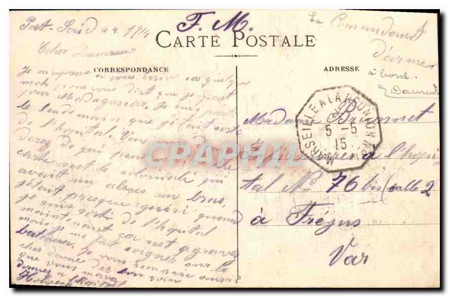 CPA Marseille Notre Dame de la Garde — Rückseite