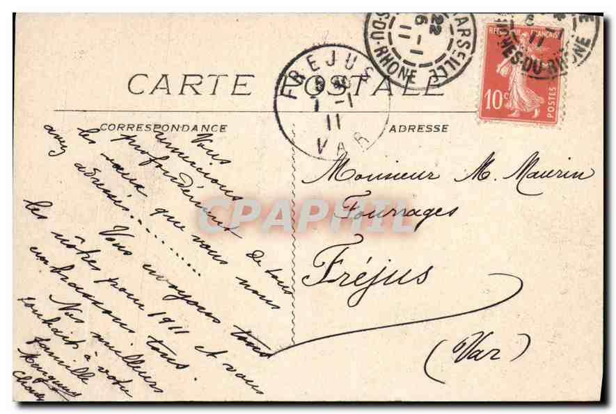 CPA Marseille Le Chateau d'If — Verso