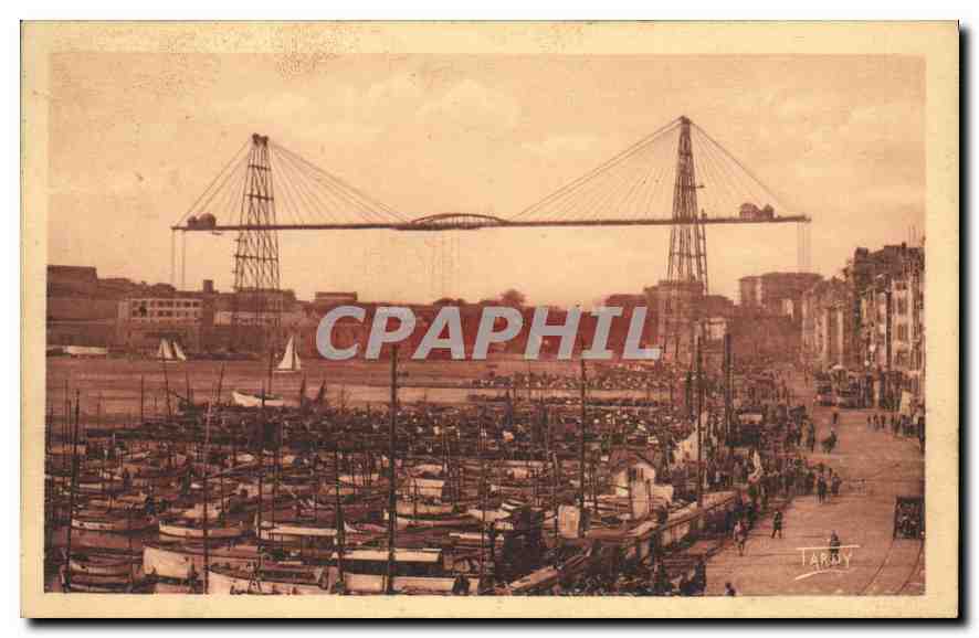 CPA Marseille Le Vieux Port et le Pont Transbordeur