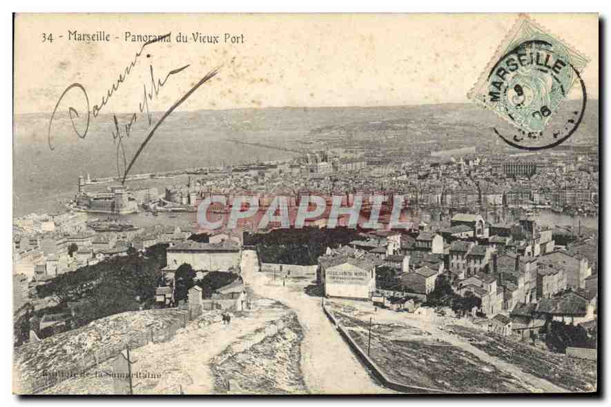 CPA Marseille Panorama du Vieux Port