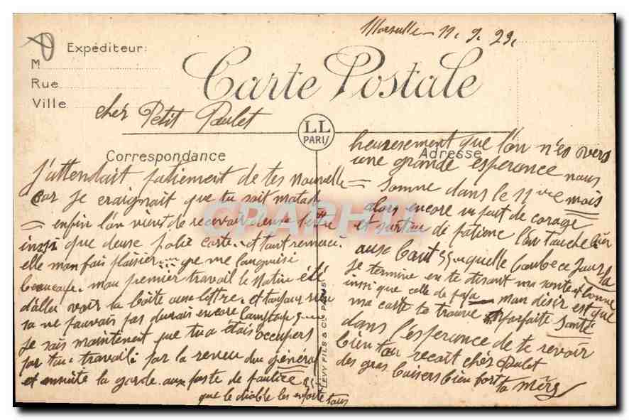 CPA Marseille Panorame vu a vol d'oiseau  — Rückseite