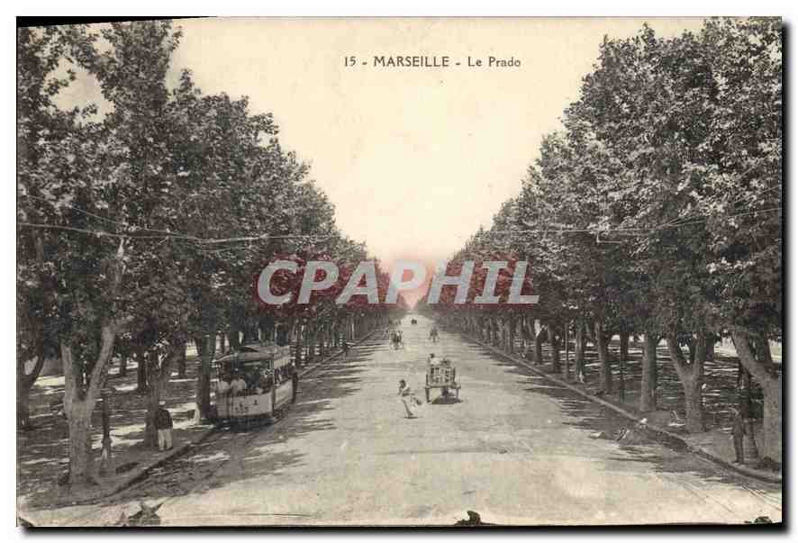 CPA Marseille Le Prado Tramway
