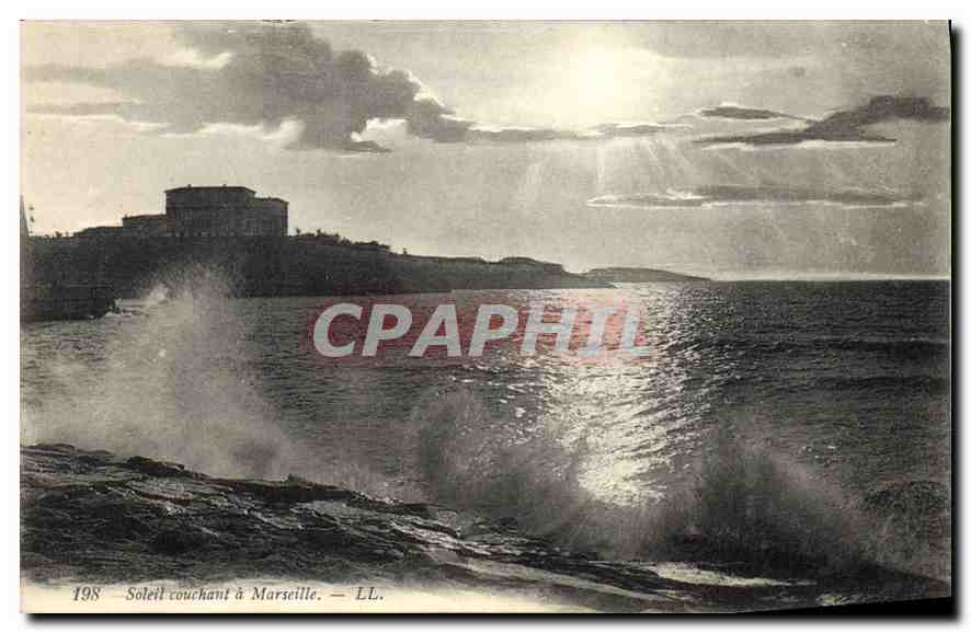 CPA Marseille Soleil couchant a Marseille