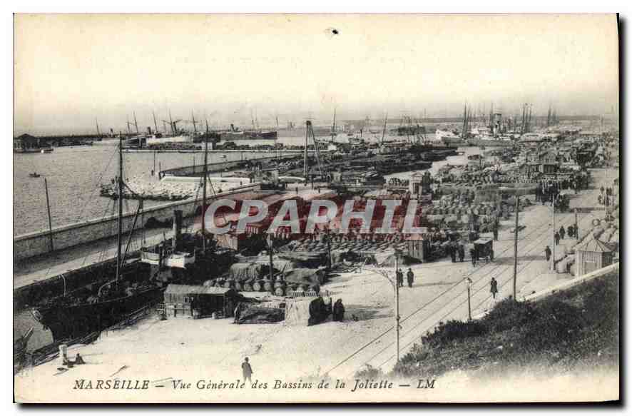 CPA Marseille Vue Generale des Bassins de la Joliette