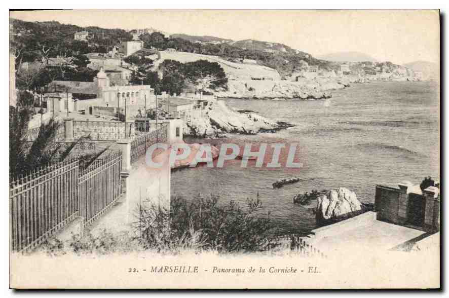 CPA Marseille Panorama de la Corniche