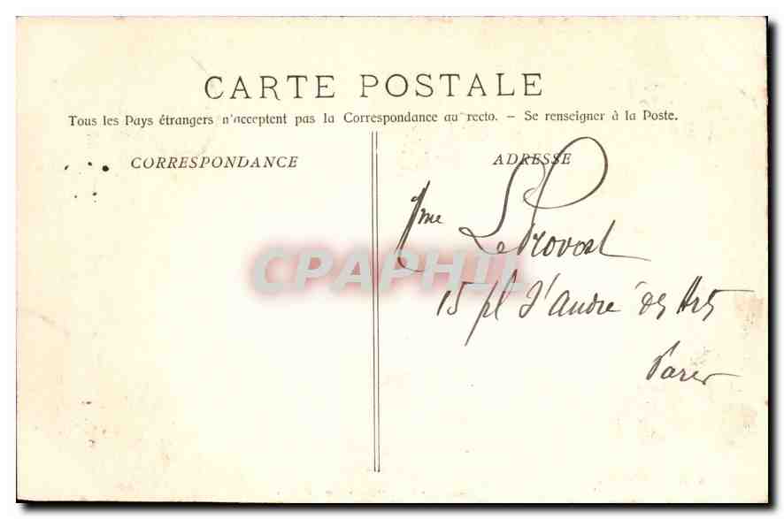 CPA Marseille Le Fort St Jean — Verso