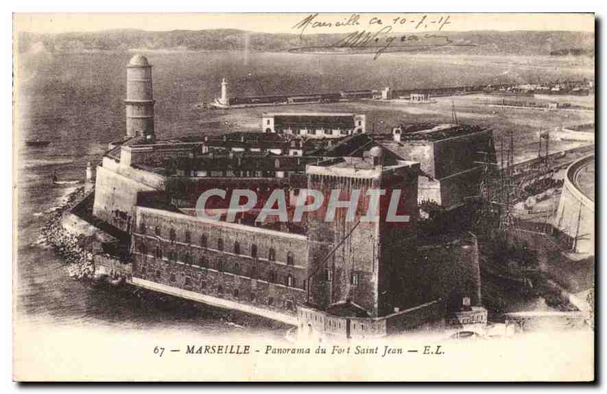 CPA Marseille Panorama du Fort Saint Jean