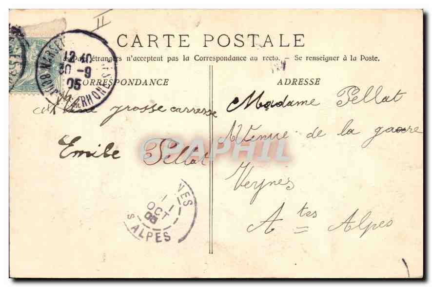 CPA Marseille Quai des Forges — Rückseite