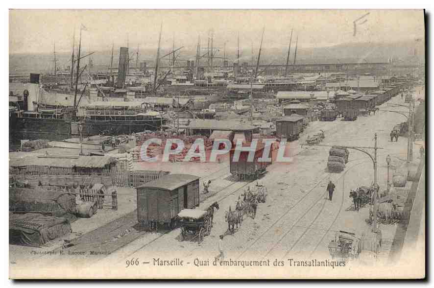 CPA Marseille Quai d'embarquement des Transatlantiques