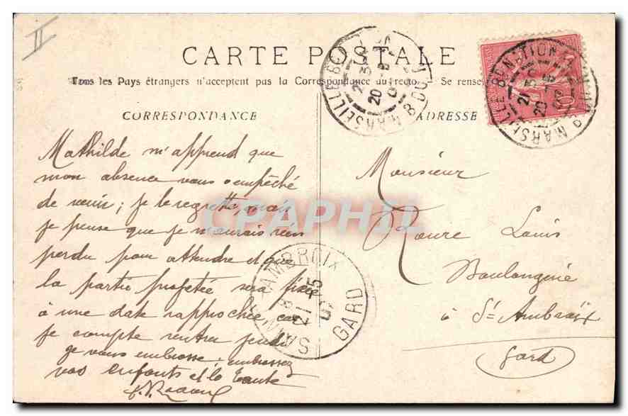 CPA Marseille Quai d'embarquement des Transatlantiques — Rückseite