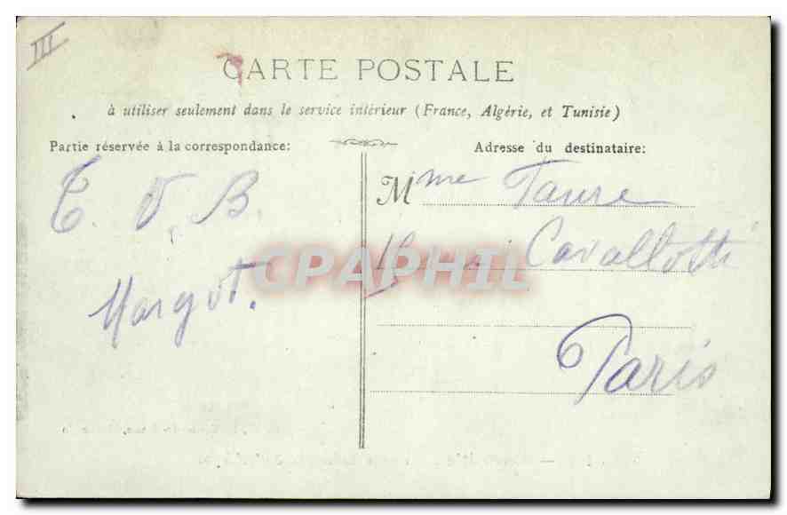 CPA Marseille Une coin de la Place d'Afrique — Rückseite